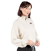 CERTO NFL Womens & Girls White Ribbed Quarter Zip Jacket