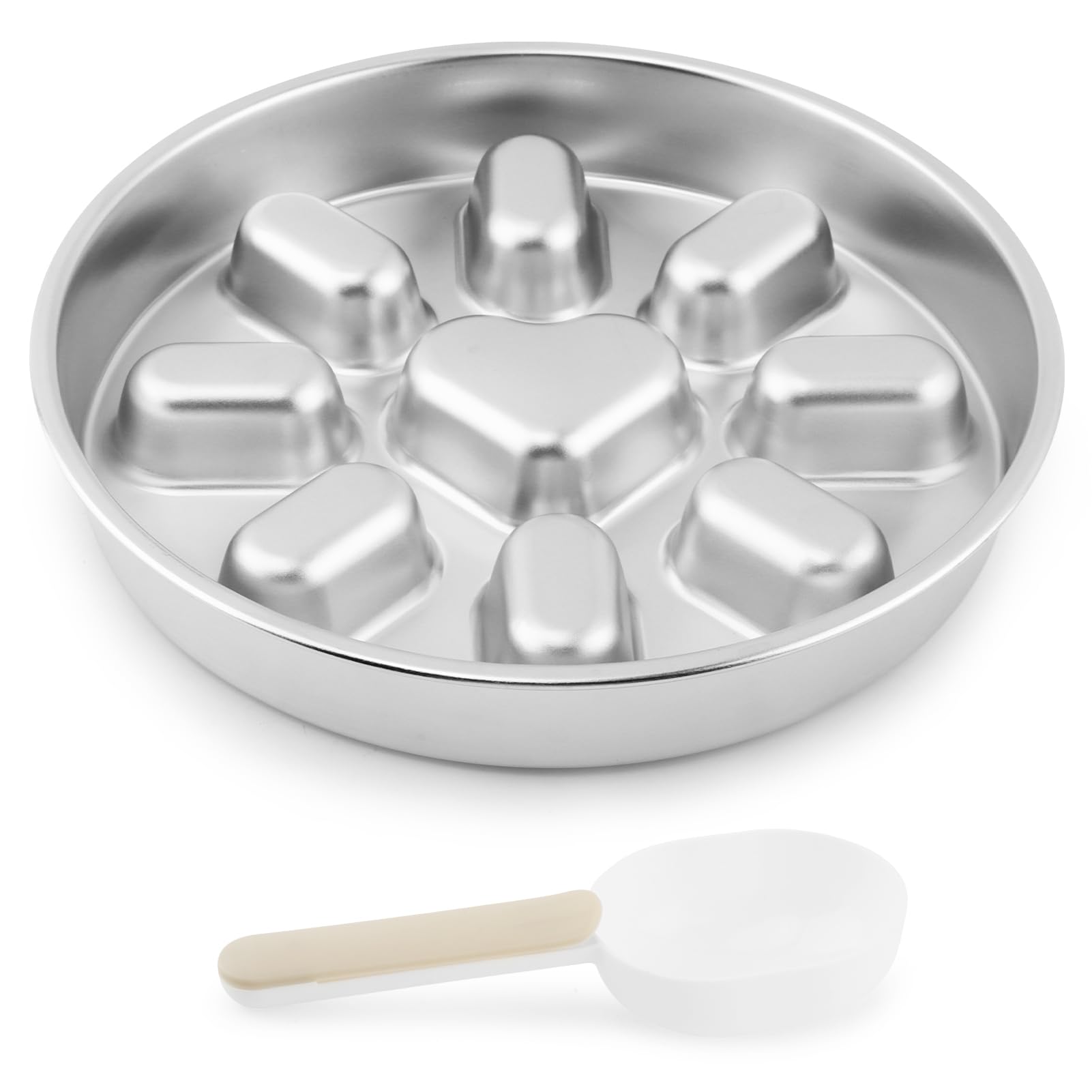 Photo 1 of ****SCOOP ONLY****NOWHYX Slow Feeder Dog Bowls with Measuring Spoon, Stainless Steel Slow Feeder for Small & Medium Dogs, Non-Slip Silicone Base Pet Bowl for Fast Eaters, Anti-Gulping Dog Bowl(COLOR:silver)