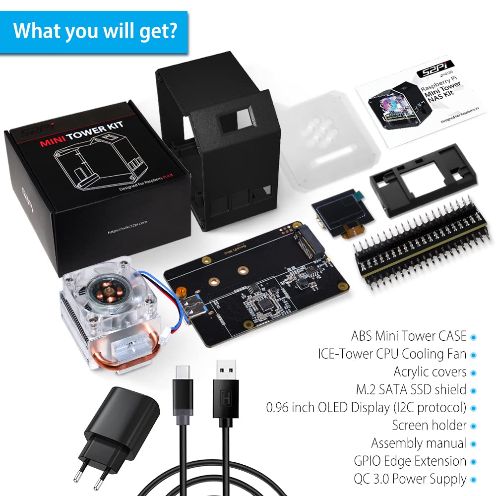 Mua GeeekPi Mini Tower NAS Kit for Raspberry Pi 4, Pi 4 ICE Tower ...