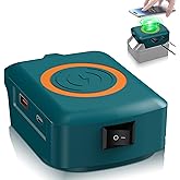 Wireless Charger Adapter for Makita 18V Battery,15W Max Wireless Charging Adapter for i-Phone with Type C &USB 2.1A Fast Charge Ports,Wireless Chargers Using Tool Battery