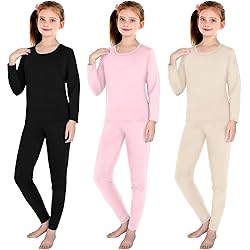 3 Set Girls Thermal Underwear Soft Long Underwear
