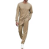 Babioboa Men's Tracksuit Knit Jacquard 2 Piece Long Sleeve Pullover Jogging Tracksuit Athletic running Casual Sportswear
