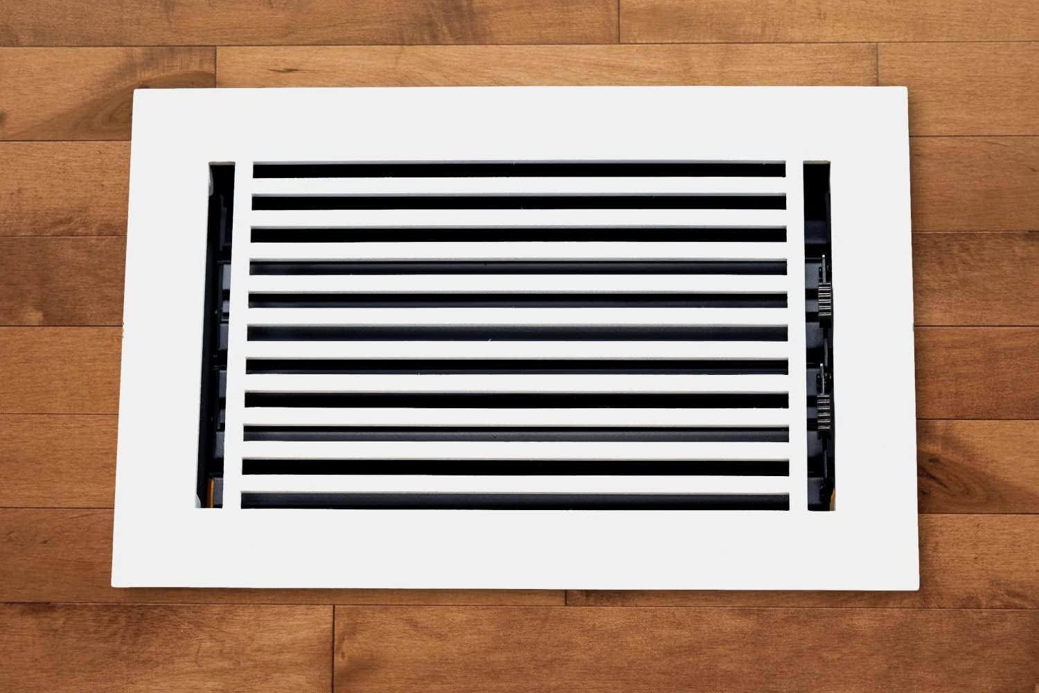 Registers, Grilles & Vents - 6 x 12 Cast Aluminum Linear Bar Vent Cover - White (Overall: 7.25 x 13.5)