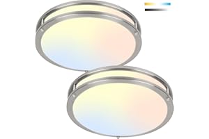 13Inch 36W Ceiling Light Fixtures 2 Packs, 5CCT LED Flush Mount Ceiling Mount Lights 2700K 3000K 4000K 5000K 6500K, Dimmable 