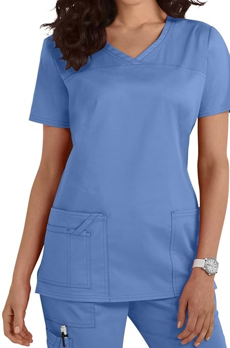 Damen Uniformen Schlupfkasack Gute Qualität V-Neck Top [ 20 Farben ]