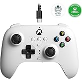 AKNES 8Bitdo Ultimate Wired Controller for Xbox Series X|S, Xbox One, Windows 10/11, Gamepad with Hall Effect Joysticks, 3.5mm Audio Jack- Officially Licensed (White)