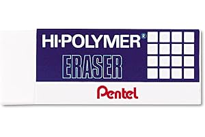 Pentel Hi-polymer Block Eraser, Large, 3 Pack, White (ZEH10BP3-K6)