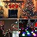 Lalapao Solar Powered Xmas Outdoor String Light 2 Pack 50 LED G12 Fairy Christmas Decor Globe Lighting with 8 Modes for Tree Indoor Garden Path Patio Lawn Holiday Party Decorations (Multi Color)