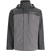 Simms Men's Challenger Waterproof Fishing Rain Coat, Angler's Essential for Wet Weather, Durable and Breathable Design (Steel, 3X-Large)