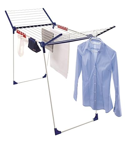 Leifheit Standtrockner Pegasus 200 Solid Comfort mit 20m Trockenlänge, Flügelwäschetrockner für lange Wäschestücke, Wäschestä