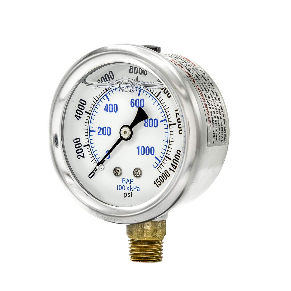 PIC Gauges PRO-201L-254V 0-15000 PSI Pressure