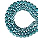 LK-CRAFTS Natural Blue Turquoise Gemstone Round Loose Beads for Jewelry Making Findings/Accessories 1 Strand 15.5 inches - 6mm