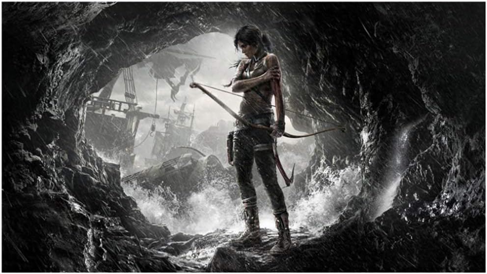 ASLKUYT Tomb Raider Poster Shadow of The Tomb Raider Printing Painting Rise of The Tomb Raider Print on Canvas Cool Print Art -50x80cm No Frame
