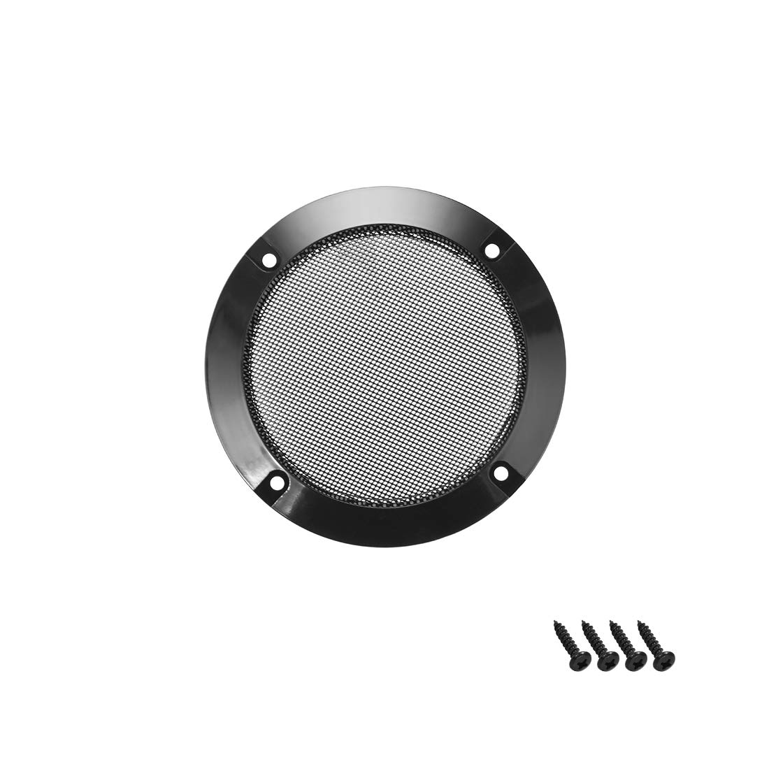sourcing map 2" Speaker Grill Mesh Decorative Circle Woofer Guard Protector Cover Audio Parts Black