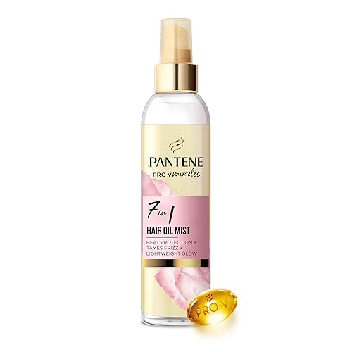 Pantene Hair Oil and Heat Protection Spray, Leave In Conditioner Detangling Hairspray Treatment With Biotin, Tames Frizz and Protects Against Split Ends, 145ml