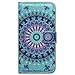 Bcov Case for iPhone 6s/iPhone 6, Bcov Green Mandala Design Card Slot Wallet Leather Cover Case for iPhone 6 6S