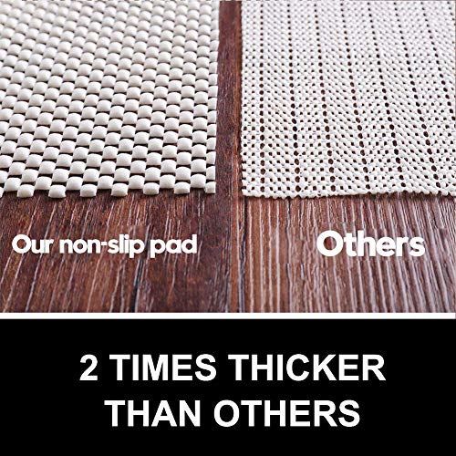 aurrako Non Slip Rug Pads 8x10 Ft Extra Thick Gripper for Hardwood