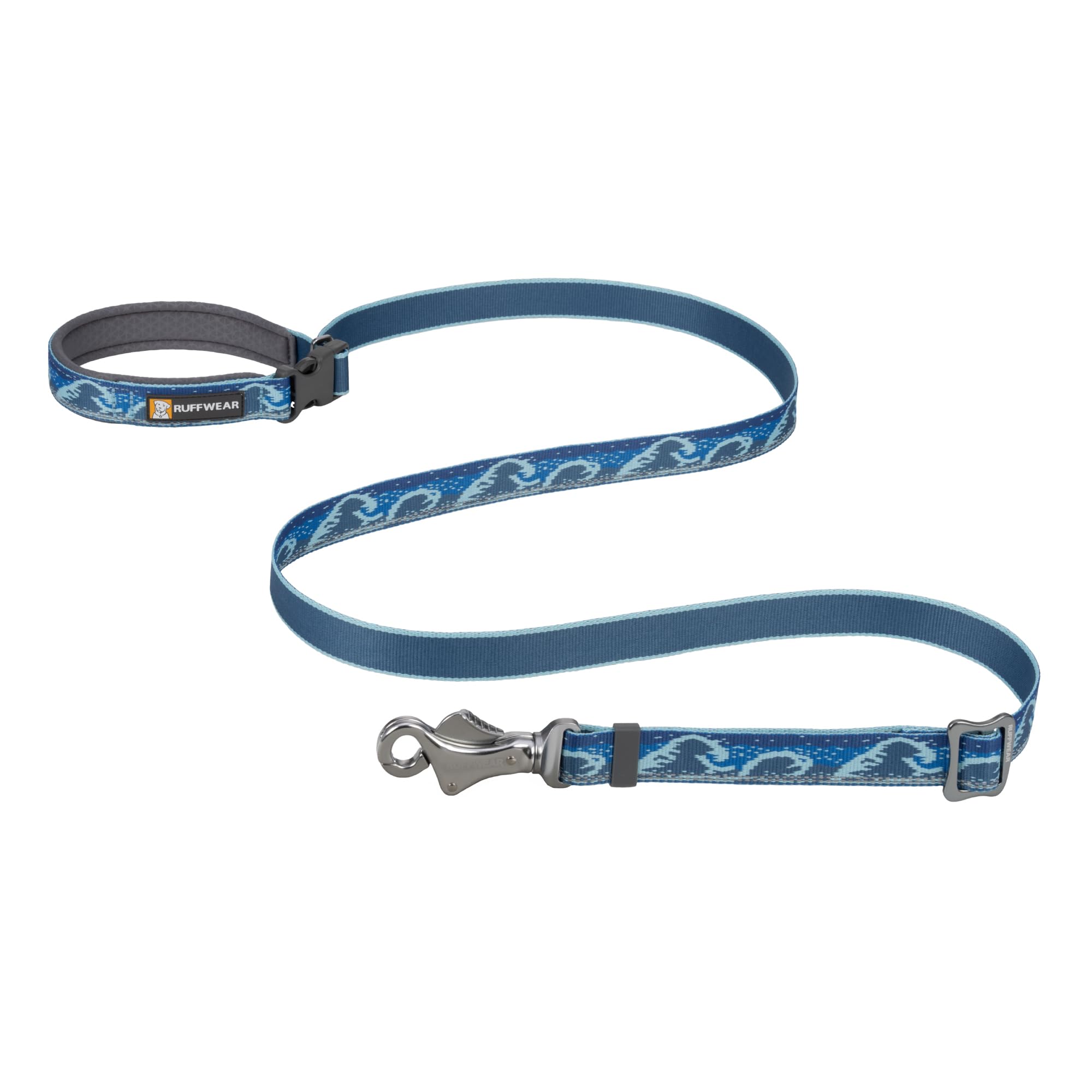RUFFWEAR Crag EX Dog Lead, Extendable Premium Dog Leash, Comfortable Hand Held or Waist Worn Options, Lightweight & Portable with Integrated Reflectivity, Midnight Wave