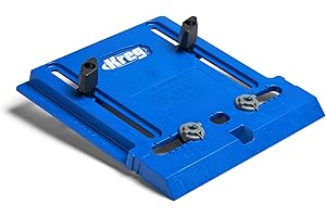 Kreg Cabinet Hardware Jig - Portable Straight Hole Drilling - Precision Drilling Without a Press - Moveable Edge Guide for Ac