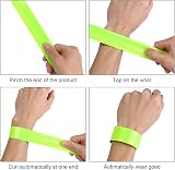 URAQT Reflector Strips 4 Pcs Reflective Snap Band Green Wrist Ankle Safety view 4