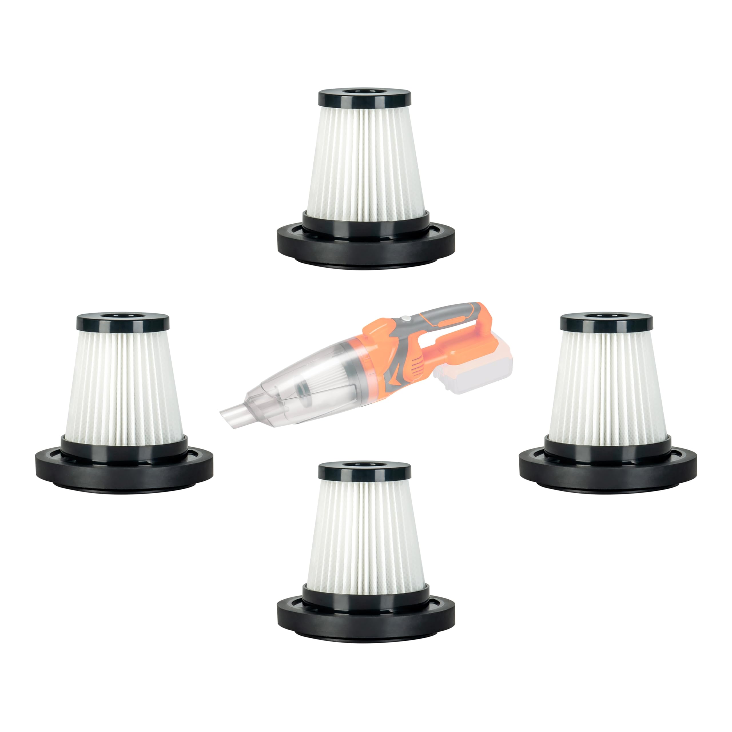 Photo 1 of 4 Pack HEPA Filters for Cordless Handheld Vacuum Cleaner, Washable, Reusable (Only for IRONFIST Vacuum Cleaner)