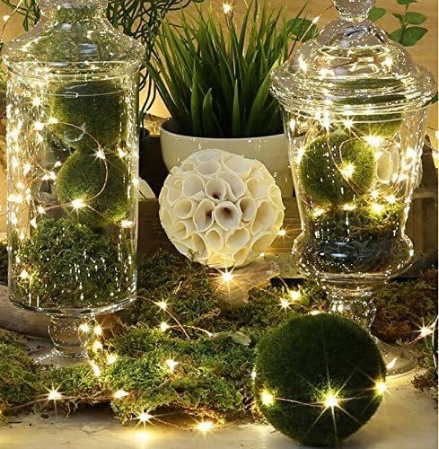LED SopoTek 16.5ft 5m 50 LEDS Starry Lights Fairy Lights Copper LED Lights Strings AA Battery Powered Ultra Thin String Wire(50 Leds Warm white Battery not included)