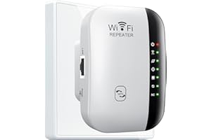 LONGJUNJUNFASHION 7 Lights WiFi Extender Signal Booster Up to 5000sq.ft and 50 Device, WiFi Range Extender, Wireless Internet Repeater, Long Range Amplifier w/Ethernet Port, 1-Key Setup, Access Point, Alexa Compatiable