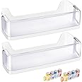 (2 PACK) UPGRADED DA97-08348A Refrigerator Door Shelf Bin Compatible with Samsung Refrigerator Part RS265TDRS RS25H5111BC RS25H5111SR Door,For DA63-05215A Refrigerator Middle Door Bin Guard Assembly