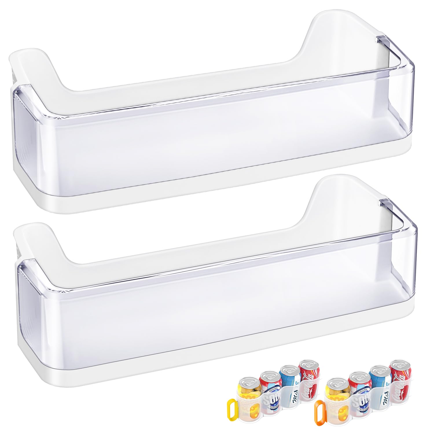 Photo 1 of (2 PACK) UPGRADED DA97-08348A Refrigerator Door Shelf Bin Compatible with Samsung Refrigerator Part RS265TDRS RS25H5111BC RS25H5111SR Door,For DA63-05215A Refrigerator Middle Door Bin Guard Assembly