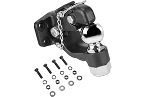 VEVOR Pintle Hook, 30000 lbs Towing Capacity, Trailer Hitches Receiver Hook Combination 2-5/16-inch Hitch Ball, Fits 2.5 to 3-inch Lunette Ring with Mounting Kit, Wear-Resistant, Black Powder Coat