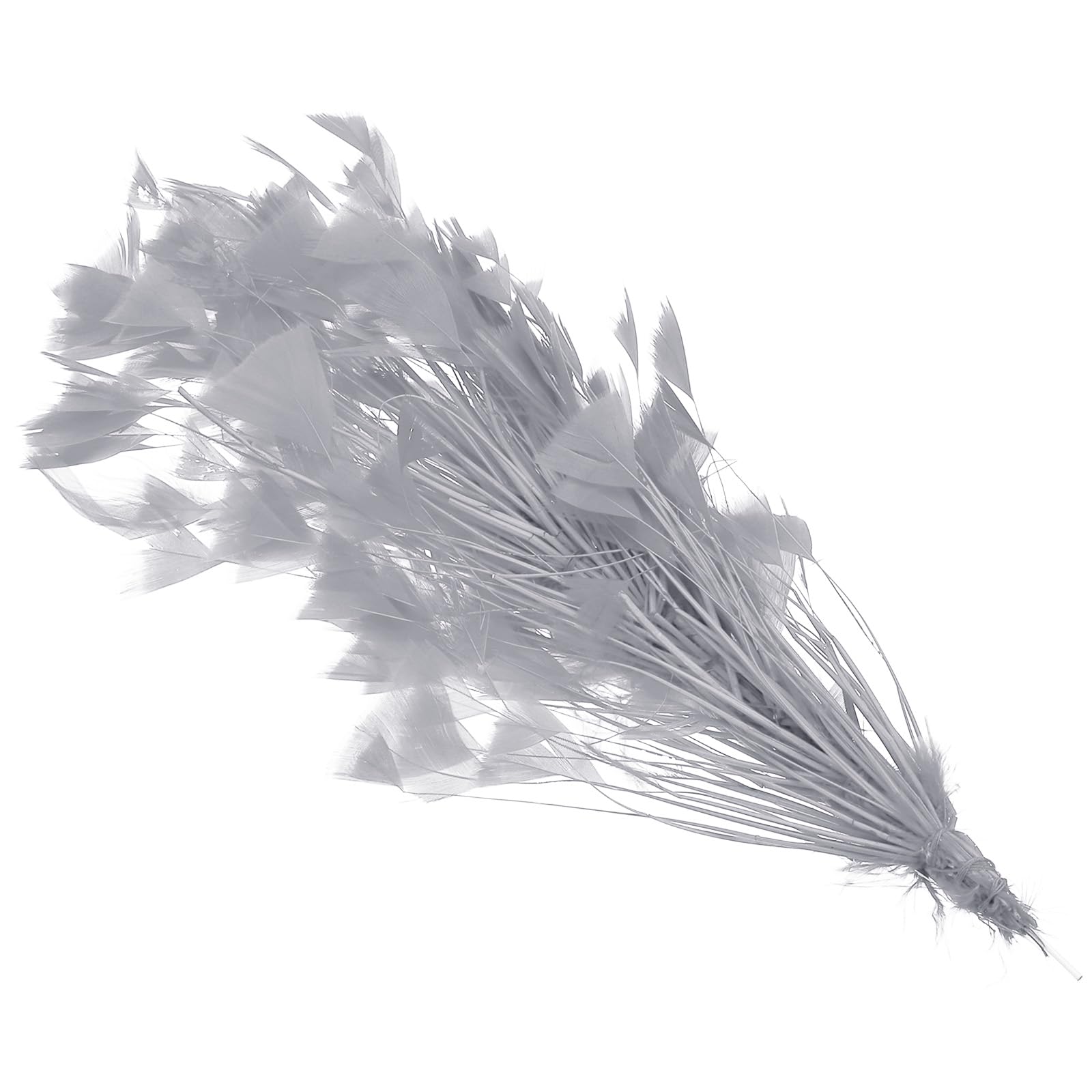 PATIKIL 10-12 Inch Turkey Feathers, 1 Set Fluffy Bulk Natural Feathers for Crafts Carnival Handwork Clothing Costumes Wedding Party, Gray
