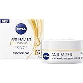NIVEA Anti-Wrinkle + Revitalizing 55+ Day Cream for Mature Skin – 50 ml – Deeply Nourishing Moisturizer with Argan Oil & Calcium for Firmer, Smoother, Vital-Looking Skin