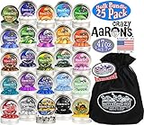 Crazy Aaron's Thinking Putty Mini Tins Deluxe Gift Set Bundle Featuring Glow, Hypercolor, Super Illusions, Scented, Electric, Primary, Metallic & Exclusive Matty's Toy Stop Bag - 25 Pack (.47 oz each)