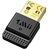 1mii [Nuevo] Bluetooth USB PC, Adaptador Bluetooth USB Dongle con BLE para Ordenador Win 10/8/7/XP, Vista, Linux a Mando PS4/ Xbox, Bluetooth USB PC a Altavoz/Auriculares Bluetooth, Ratón/Teclado BT