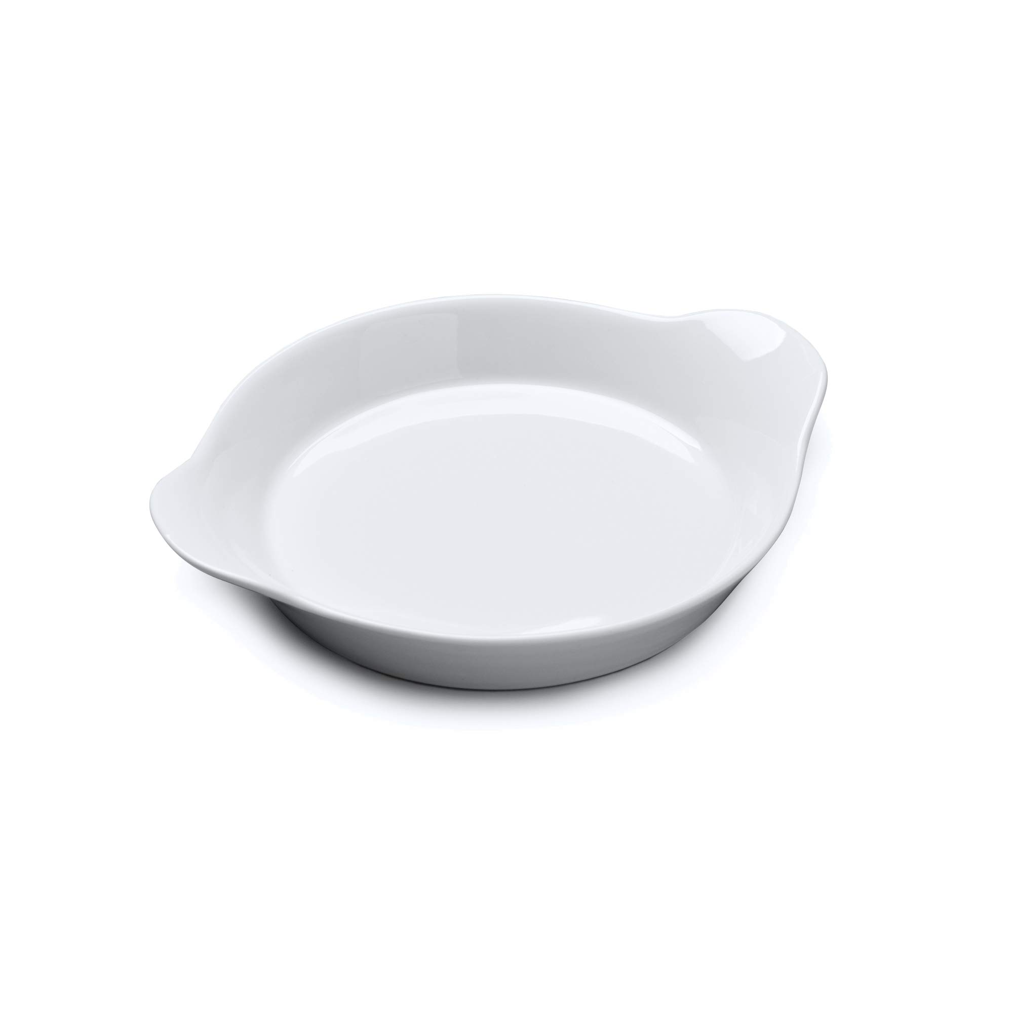 WM Bartleet & Sons 1750 T442 Traditional Porcelain Round Gratin, Cooking and Baking Dish, 21cm – White