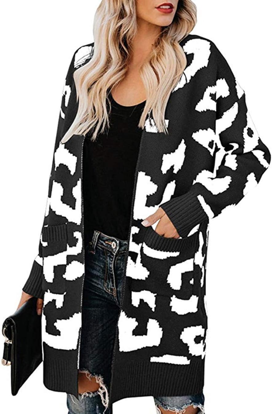 collarless hooded color block longline cardigan