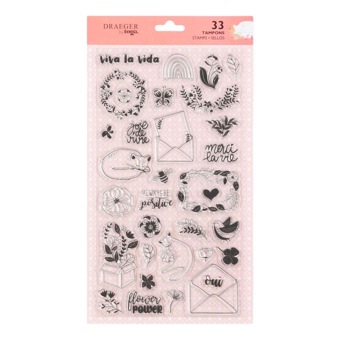 Toga Silicone Stamps, Transparent/Green, 17 x 31 cm