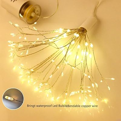 Buy Kjoy 4pcs Firework Lights Led Hanging Starburst Lights Copper Wire Led Lights Battery Operated Fairy String Lights With Remote 8 Modes Dimmable Light For Party Christmas Outdoor Online In Turkey B0817s56fh