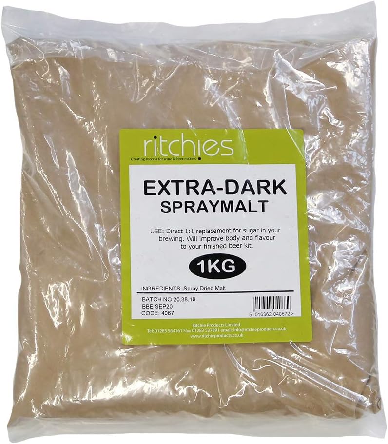 Ritchies Extra Dark Spray Dried Malt Extract DME 1kg - Home Brew Beer Kit