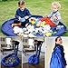 Aeroway Children's Play Mat and Toys Storage Bag, 60-inch.Baby Kids Play Floor Mat - Blue