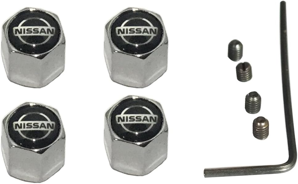 AEMULUS 4pcs set Anti-theft Car Wheel Tire Valve Stem Caps Tire Decoration For Car Auto Nissan