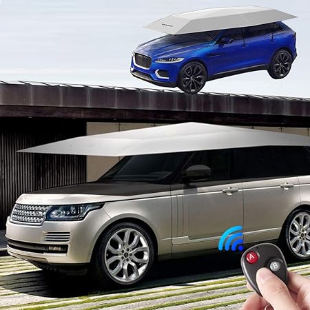 Lzpq Auto Zelt Vollautomatische Tragbare Auto Regenschirm Zeltabdeckung Beweglicher Carport Gefaltetes Auto Auto Schutzdach Mit Sonnenschutz Anti Uv Wasserdicht Schneewindgeschutzt Amazon De Garten