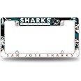 Rico Industries NHL All Over Chrome Frame 12" x 6" Chrome All Over Automotive License Plate Frame for Car/Truck/SUV