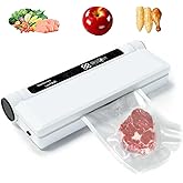 HDskyspeed Vacuum Sealer for Food – Premium Food Vacuum Sealer Machine with 20 Free Food-Grade Vacuum Bags, Compact & Portable Electric Sealer for Kitchen & Home Use
