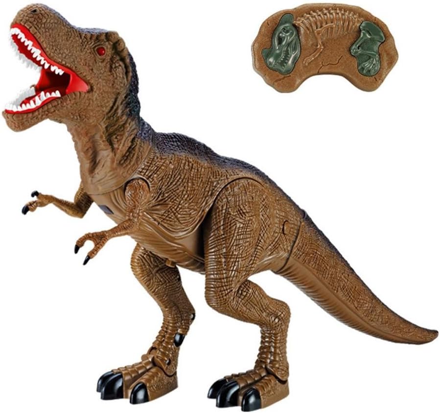 Mamum RC Simulation Of LargeDinosaur, Dinosaur Toy RC Walking Dinosaur Toy Roars Lights Sounds Fast Forward Function (B)
