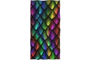 Naanle 3D Stylish Colors Dragon Scales Soft Highly Absorbent Large Decorative Hand Towels Multipurpose for Bathroom, Hotel, Gym and Spa (16" x 30")