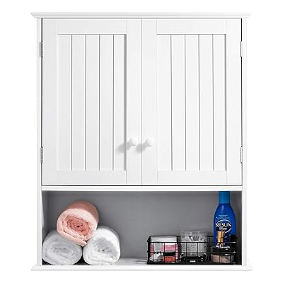 Kealive Wall Mounted Bathroom Cabinet with Adjustable Shelf, White