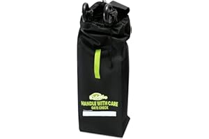 KIDDI GO KiddiGo Umbrella Stroller Bag for Airplane Travel, Black and Green, 47" H x 15" W x 12" D, Fits Most Standard Umbrella Strollers, Gate Check Stroller Cover, Water-Resistant, Durable, Easy Carry Design