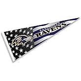 Baltimore Ravens Nation USA Americana Stars and Stripes Pennant Banner Flag