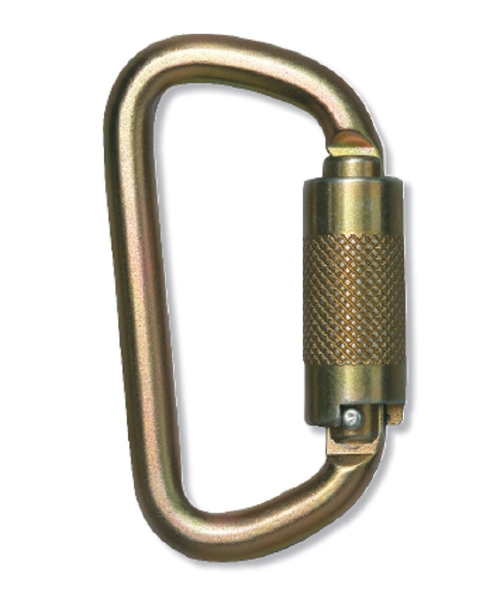 10 MM GATE OPENNING Steel Carabiner with PIN TWISTLOCK 40 kN ANSI/CSA/CE YOKE N250GCP